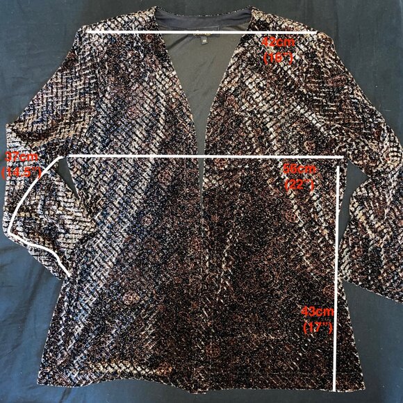 Oblique 2 piece Velvet Dress with cardigan - Picture 12 of 14